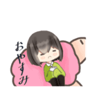 制服パーカー女子（個別スタンプ：13）