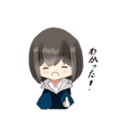 制服パーカー女子（個別スタンプ：15）