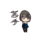制服パーカー女子（個別スタンプ：19）