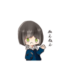 制服パーカー女子（個別スタンプ：20）
