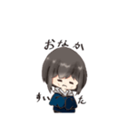 制服パーカー女子（個別スタンプ：25）