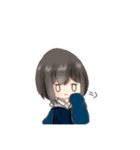 制服パーカー女子（個別スタンプ：31）