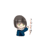制服パーカー女子（個別スタンプ：32）