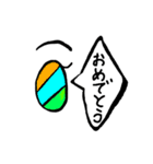 目と眉で表現するスタンプ（個別スタンプ：18）