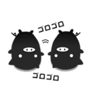 黒ぶたのスタンプ（個別スタンプ：24）