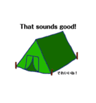 キャンプ好き 会話（英語）（個別スタンプ：10）