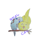 ゆるゆる手描きインコスタンプ（個別スタンプ：1）