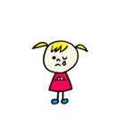 きいろあたまのおさげちゃん（個別スタンプ：1）