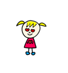 きいろあたまのおさげちゃん（個別スタンプ：3）