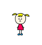 きいろあたまのおさげちゃん（個別スタンプ：4）
