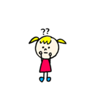 きいろあたまのおさげちゃん（個別スタンプ：5）