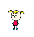 きいろあたまのおさげちゃん（個別スタンプ：6）