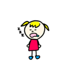 きいろあたまのおさげちゃん（個別スタンプ：7）