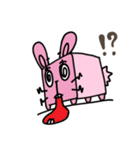 立方どうぶつ はこうさぎ（個別スタンプ：16）