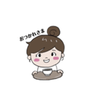 丸顔女子（個別スタンプ：1）