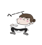丸顔女子（個別スタンプ：21）