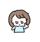 ボブの女の子のスタンプ（個別スタンプ：3）