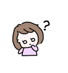 ボブの女の子のスタンプ（個別スタンプ：4）