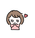 ボブの女の子のスタンプ（個別スタンプ：5）