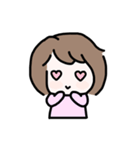 ボブの女の子のスタンプ（個別スタンプ：11）