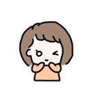ボブの女の子のスタンプ（個別スタンプ：12）