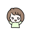 ボブの女の子のスタンプ（個別スタンプ：14）