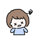 ボブの女の子のスタンプ（個別スタンプ：15）
