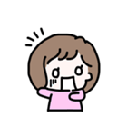 ボブの女の子のスタンプ（個別スタンプ：16）