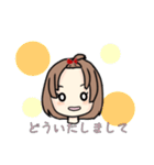 おでこ出しの可愛いミニキャラ女の子！（個別スタンプ：10）