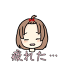 おでこ出しの可愛いミニキャラ女の子！（個別スタンプ：13）