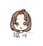 おでこ出しの可愛いミニキャラ女の子！（個別スタンプ：19）