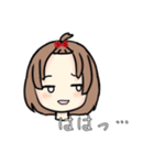 おでこ出しの可愛いミニキャラ女の子！（個別スタンプ：23）