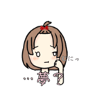 おでこ出しの可愛いミニキャラ女の子！（個別スタンプ：24）