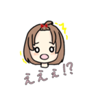 おでこ出しの可愛いミニキャラ女の子！（個別スタンプ：27）