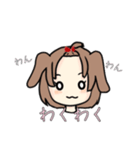 おでこ出しの可愛いミニキャラ女の子！（個別スタンプ：33）