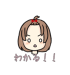 おでこ出しの可愛いミニキャラ女の子！（個別スタンプ：36）