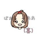 おでこ出しの可愛いミニキャラ女の子！（個別スタンプ：37）