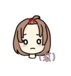 おでこ出しの可愛いミニキャラ女の子！（個別スタンプ：39）
