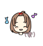 おでこ出しの可愛いミニキャラ女の子！（個別スタンプ：40）