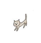 グレーのネコと茶色のねこ（個別スタンプ：6）