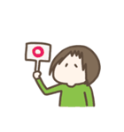 たれ目の女の子の日常スタンプ（個別スタンプ：10）