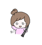 オーボエのかわいい女の子のスタンプ（個別スタンプ：5）
