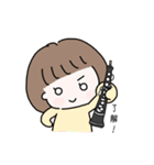 オーボエのかわいい女の子のスタンプ（個別スタンプ：6）