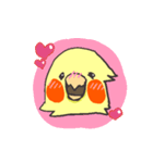 白おかめのチークさん（個別スタンプ：5）