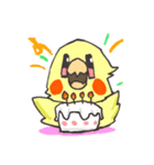 白おかめのチークさん（個別スタンプ：9）