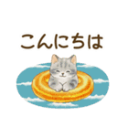 うごく☆猫たちのスタンプ(夏)（個別スタンプ：2）