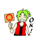 カラフルな少年と少女（個別スタンプ：1）