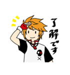 カラフルな少年と少女（個別スタンプ：14）