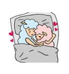 ラブラブ羊カップル（個別スタンプ：2）