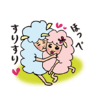 ラブラブ羊カップル（個別スタンプ：14）